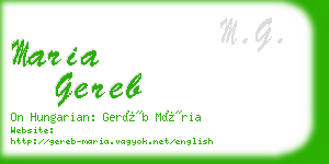 maria gereb business card